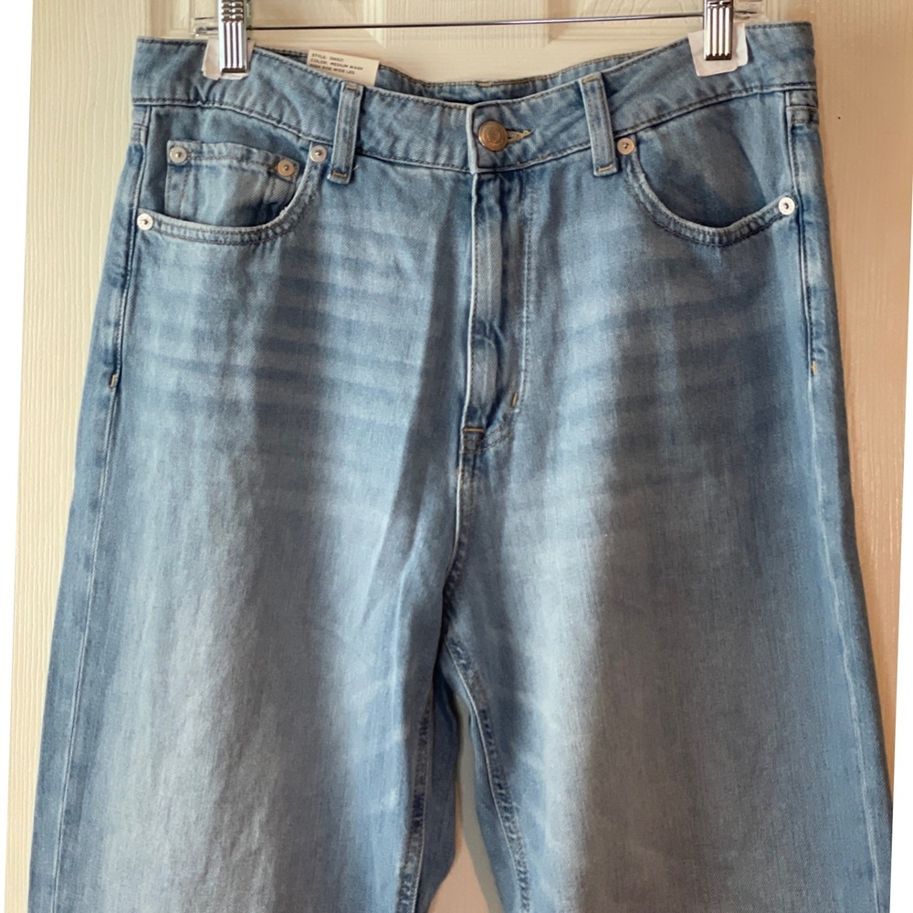 Aeropostale Jeans Women's 12 Blue New High Rise Wide Leg Non-Stretch Denim New - Picture 2 of 15